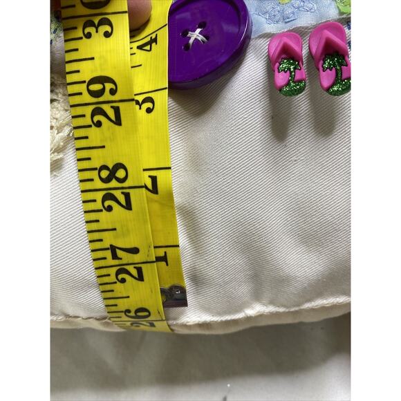 VTG Camping Throw Pillow Hand Made Seasons Fall Spring Reversible Quilted Embell - Picture 15 of 16